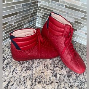 Gucci Signature Men’s Sneakers Size 45 Red